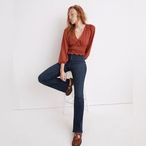 Madewell Julianne smocked waist top